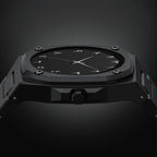 Montre-bracelet à quartz noire à cadran arabe